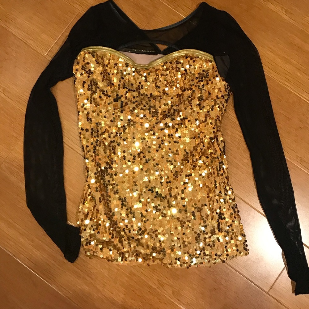 Gold sequin top